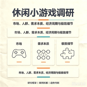 休闲小游戏调研：市场、人群、需求本质、经济周期与极致细节 封面